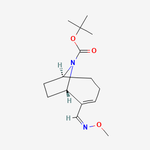 tert-Butyl (1S,6S)-5-((Z)-methoxyiminomethyl)-9-azabicyclo(4.2.1)non-4-ene-9-carboxylate