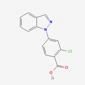 molecular formula C14H9ClN2O2 B1428856 2-氯-4-(1H-吲唑-1-基)苯甲酸 CAS No. 530091-91-9