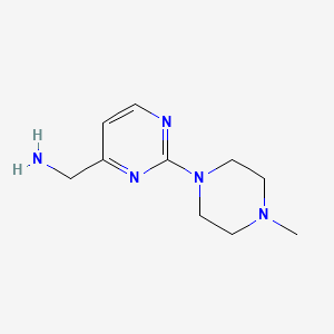 molecular formula C10H17N5 B1428859 [2-(4-Methylpiperazin-1-yl)pyrimidin-4-yl]methanamine CAS No. 1343120-12-6
