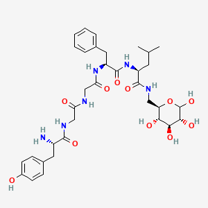 6-Deoxy-6-(tyrosylglycylglycylphenylalanylleucylamino)-D-glucopyranose