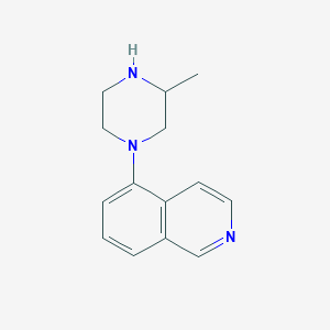 molecular formula C14H17N3 B1428864 5-(3-甲基哌嗪-1-基)异喹啉 CAS No. 1483029-23-7