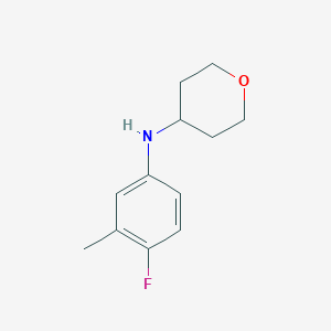 molecular formula C12H16FNO B1428865 N-(4-氟-3-甲基苯基)氧杂-4-胺 CAS No. 1342996-02-4