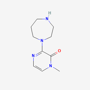 molecular formula C10H16N4O B1428870 3-(1,4-二氮杂环己-1-基)-1-甲基吡嗪-2(1H)-酮 CAS No. 1339507-50-4