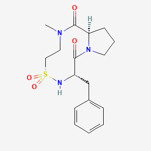 Cyclo(methyltauryl-phenylalanyl-proline)