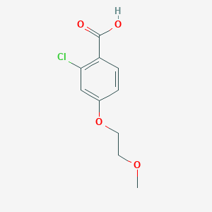 molecular formula C10H11ClO4 B1428871 2-Chloro-4-(2-methoxyethoxy)benzoic acid CAS No. 1341647-72-0