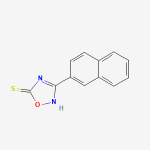 molecular formula C12H8N2OS B1428872 3-(萘-2-基)-1,2,4-恶二唑-5-硫醇 CAS No. 1340500-86-8