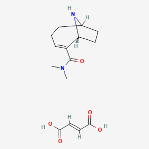 (E)-but-2-enedioic acid;(1R)-N,N-dimethyl-9-azabicyclo[4.2.1]non-2-ene-2-carboxamide