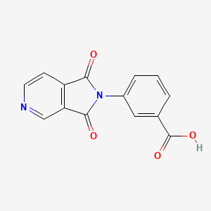 molecular formula C14H8N2O4 B1428879 3-(1,3-dioxo-1,3-dihydro-2H-pyrrolo[3,4-c]pyridin-2-yl)benzoic acid CAS No. 1409198-11-3