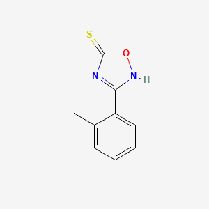molecular formula C9H8N2OS B1428883 3-(2-甲基苯基)-1,2,4-噁二唑-5-硫醇 CAS No. 1342166-51-1