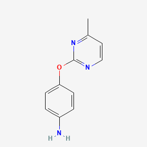 molecular formula C11H11N3O B1428885 4-[(4-Methylpyrimidin-2-yl)oxy]aniline CAS No. 1274864-67-3