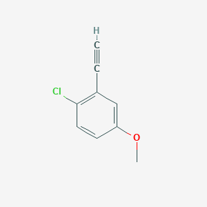 molecular formula C9H7ClO B1428886 1-Chloro-2-ethynyl-4-methoxybenzene CAS No. 1343921-70-9