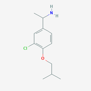 molecular formula C12H18ClNO B1428888 1-(3-Chloro-4-isobutoxyphenyl)-ethylamine CAS No. 742002-96-6