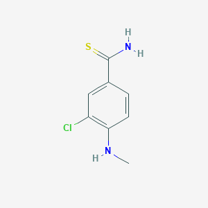 molecular formula C8H9ClN2S B1428891 3-Chloro-4-(methylamino)benzene-1-carbothioamide CAS No. 1341795-21-8