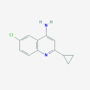 B1428902 6-Chloro-2-cyclopropylquinolin-4-amine CAS No. 1342832-92-1