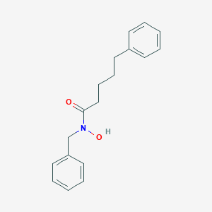 B142891 N-benzyl-N-hydroxy-5-phenylpentanamide CAS No. 158999-12-3