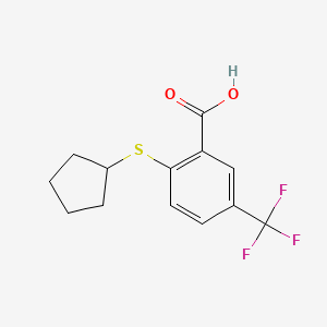 B1428914 2-(Cyclopentylsulfanyl)-5-(trifluoromethyl)benzoic acid CAS No. 1461715-37-6