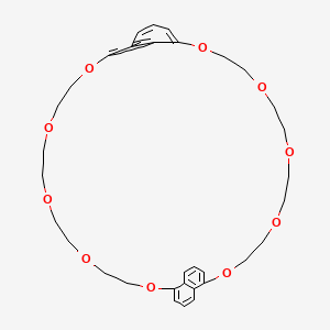 6,9,12,15,18,29,32,35,38,41-Decaoxapentacyclo[40.4.0.05,46.019,24.023,28]hexatetraconta-1(46),2,4,19,21,23,25,27,42,44-decaene