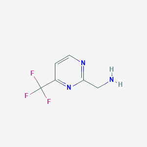 molecular formula C6H6F3N3 B1428922 [4-(三氟甲基)嘧啶-2-基]甲胺 CAS No. 944902-50-5