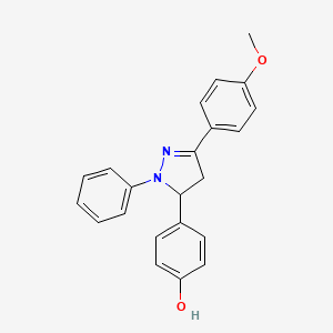 4-[3-(4-Methoxyphenyl)-1-phenyl-4,5-dihydro-1H-pyrazol-5-yl]phenol