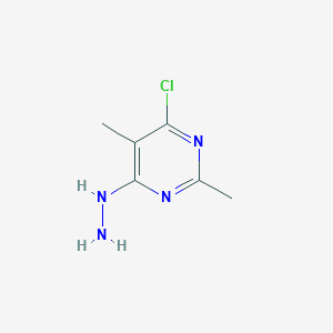 molecular formula C6H9ClN4 B1428936 4-氯-6-肼基-2,5-二甲基嘧啶 CAS No. 94415-40-4