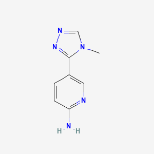 molecular formula C8H9N5 B1428942 5-(4-methyl-4H-1,2,4-triazol-3-yl)pyridin-2-amine CAS No. 1339183-82-2