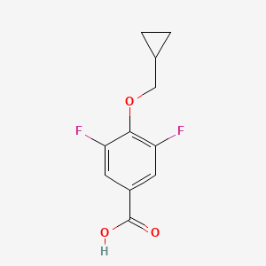 molecular formula C11H10F2O3 B1428944 4-(Cyclopropylmethoxy)-3,5-difluorobenzoic acid CAS No. 1343436-42-9