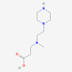 molecular formula C10H21N3O2 B1428947 3-{Methyl[2-(piperazin-1-yl)ethyl]amino}propanoic acid CAS No. 1405741-71-0