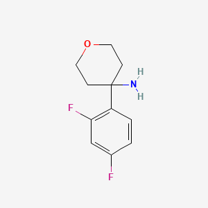 molecular formula C11H13F2NO B1428948 4-(2,4-二氟苯基)氧杂环-4-胺 CAS No. 1343080-01-2