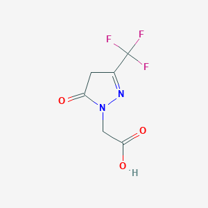 2-[5-oxo-3-(trifluoromethyl)-4,5-dihydro-1H-pyrazol-1-yl]acetic acid