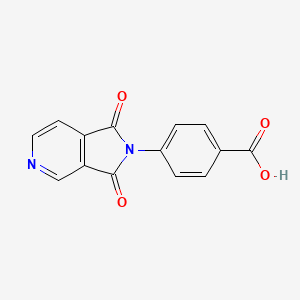 molecular formula C14H8N2O4 B1428951 4-(1,3-dioxo-1,3-dihydro-2H-pyrrolo[3,4-c]pyridin-2-yl)benzoic acid CAS No. 1410664-43-5