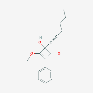 4-(Hex-1-YN-1-YL)-4-hydroxy-3-methoxy-2-phenylcyclobut-2-EN-1-one