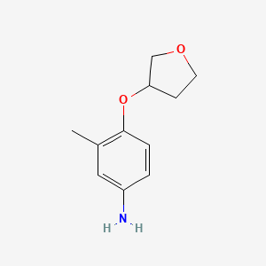 molecular formula C11H15NO2 B1428959 3-Methyl-4-(oxolan-3-yloxy)aniline CAS No. 1341834-93-2