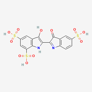 1H-Indole-5,7-disulfonic acid, 2-(1,3-dihydro-3-oxo-5-sulfo-2H-indol-2-ylidene)-2,3-dihydro-3-oxo-