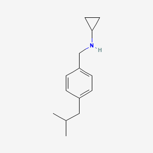 molecular formula C14H21N B1428964 N-{[4-(2-methylpropyl)phenyl]methyl}cyclopropanamine CAS No. 1079178-27-0