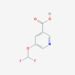 molecular formula C7H5F2NO3 B1428967 5-(Difluoromethoxy)nicotinic acid CAS No. 1256826-25-1