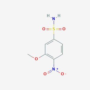 molecular formula C7H8N2O5S B1428971 3-Methoxy-4-nitrobenzene-1-sulfonamide CAS No. 22117-82-4