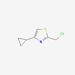 molecular formula C7H8ClNS B1428974 2-(氯甲基)-4-环丙基-1,3-噻唑 CAS No. 170881-60-4