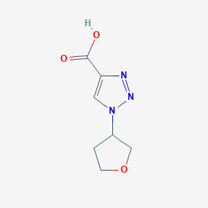 molecular formula C7H9N3O3 B1428983 1-(氧杂环丙烷-3-基)-1H-1,2,3-三唑-4-羧酸 CAS No. 1341881-15-9