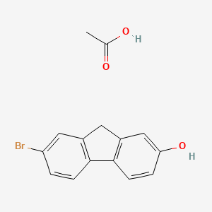 acetic acid;7-bromo-9H-fluoren-2-ol