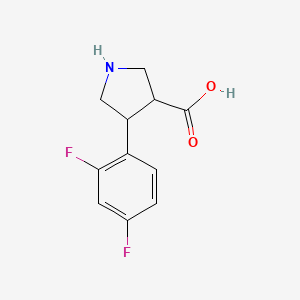 B1429000 4-(2,4-Difluorophenyl)pyrrolidine-3-carboxylic acid CAS No. 1344023-28-4
