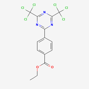 Ethyl 4-[4,6-bis(trichloromethyl)-1,3,5-triazin-2-yl]benzoate