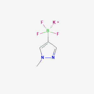 molecular formula C4H5BF3KN2 B1429013 potassium trifluoro(1-methyl-1H-pyrazol-4-yl)boranuide CAS No. 1365970-36-0