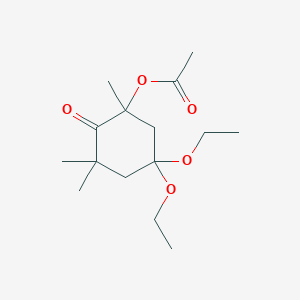 5,5-Diethoxy-1,3,3-trimethyl-2-oxocyclohexyl acetate