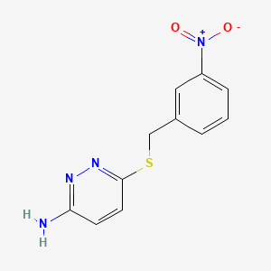 6-{[(3-Nitrophenyl)methyl]sulfanyl}pyridazin-3-amine