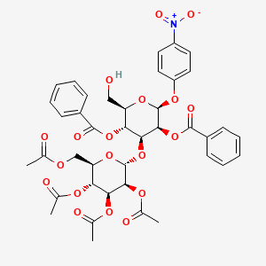 molecular formula C40H41NO19 B1429027 4-Nitrophenyl 3-O-(2,3,4,6-tetra-O-acetyl-a-D-mannopyranosyl)-2,4-di-O-benzoyl-b-D-mannopyranoside CAS No. 1043892-54-1