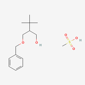 3,3-Dimethyl-2-(phenylmethoxymethyl)butan-1-ol;methanesulfonic acid