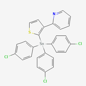 2-{2-[Tris(4-chlorophenyl)stannyl]thiophen-3-yl}pyridine