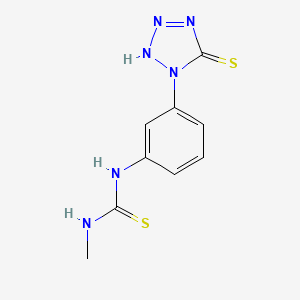 N-Methyl-N'-[3-(5-sulfanylidene-2,5-dihydro-1H-tetrazol-1-yl)phenyl]thiourea