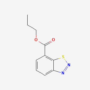 molecular formula C10H10N2O2S B14290420 Propyl 1,2,3-benzothiadiazole-7-carboxylate CAS No. 124370-16-7