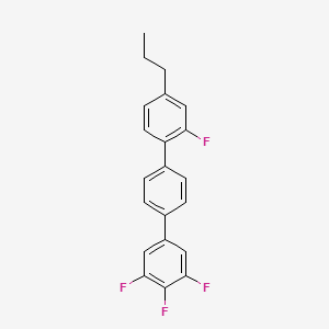 molecular formula C21H16F4 B1429045 4-Propyl-2,3'',4'',5''-tetrafluoro-1,1':4',1''-Terphenyl CAS No. 205806-88-8